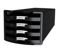 Module de rangement IMPULS 2.0, 4 tiroirs ouverts, gris