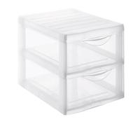 Module de rangement sundis a4 2 tiroirs pp transparent