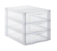 Module de rangement sundis a4 3 tiroirs pp transparent