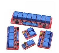 Module de relais 1 2 4 6 8 canaux 5 V 12, bouclier carte avec optocoupleur, déclencheur niveau haut et bas for Arduino(12v 8 Channel Red)