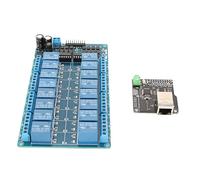 Module de relais 16 canaux, contrôleur Ethernet 5 V avec serveur Web | Contrôlez à distance jusqu'à 16 appareils via votre smartphone grâce à ce module relais Ethernet avec serveur Web intégré