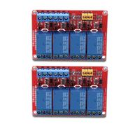 Module de relais 2 pièces à 4 canaux, carte de relais avec support isolé par optocoupleur, carte d'extension de déclenchement de haut et bas niveau pour les projets de bricolage (5V)