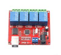 Module de relais, 4 canaux de contrôle USB sans pilote pour domotique intelligente, relais programmable pour bricolage électronique