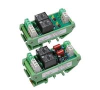 Module de relais à 2 canaux FY-T73, AC/DC 12V 24V AC230V, Interface de relais, contrôle PLC 5VDC, 1 pièce(FY-T732-12VACDC)