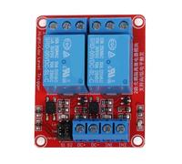 Module de relais à 2 canaux, isolation optocoupleur, carte d'extension de relais de déclenchement de niveau haut et bas pour projets de bricolage 50 x 41 x 18,5 mm (5V)