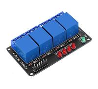 Module de Relais à 4 Voies 3 V CC, Plaque Noire à Bas Niveau avec Voyants Lumineux pour Commande d’Appareils Électroménagers et Automatisation Domestique