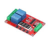 Module de relais à retard, minuterie à cycle de verrouillage automatique à 2 canaux multifonctionnelle, relais de temporisation programmable avec 20 modes, 5 V/12 V/24 V pour le (12V)