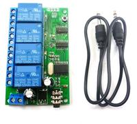 Module de relais de commande à distance AD22B04 4 canaux MT8870, décodeur vocal, signal sonore, 12 V CC