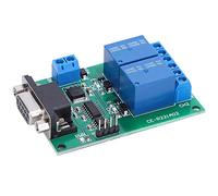 Module de relais de port série à 2 canaux DC 12 V RS232 DB9 Interface Télécommande Faible Niveau Sortie Relais Commutateur Conseil TB351