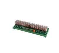 Module de relais d'interface à montage sur Rail DIN, 16 canaux 1NO + 1NC, PLC DC 12V 24V PNP/NPN Compatible 1 pièces(1NO1NC 12V16Channels)