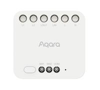 Aqara Module de contrôle de relais double T2 intelligent pour dispositifs connectés Blanc