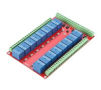 Module de Relais isolé à 16 canaux 5V 12V 24V Optocoupler Isolement Control Board Boîtier d'extension de déclenchement à Faible Niveau pour Le Grade Industriel PLC. (Dc12v)