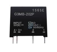 Module de relais statique électronique G3MB-202P DC-AC PCB SSR Entrée 5 V/12 V/24 V CC Sortie 240 V CA 2 A(5V)