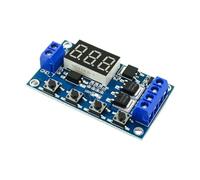 Module de relais temporisé 1-10 pièces DC12V 24V double LED numérique temporisation relais déclencheur Cycle minuterie interrupteur Circuit imprimé Module de contrôle de synchronisation bricolage(D)