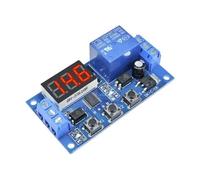 Module de relais temporisé DC 12 V 24 V, affichage LED, avec 3 boutons, 3 tubes numériques, interrupteur de commande de minuterie de cycle réglable avec boîtier(24V)