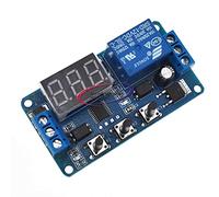Module de relais temporisé DC 5 V 12 V 24 V Affichage LED Minuteur de retard PLC Commutateur de contrôle de temps de retard réglable de 0,1 seconde à 999 min (DC12 V)