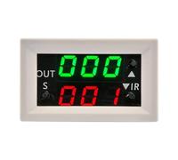 Module de relais temporisé numérique à double affichage LED CC 12 V, module de commutation de commande de minuterie de cycle, sortie directe, coque noire et blanche(White)