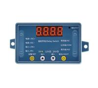 Module de relais temporisé réglable DC 5 V 12 V 24 V 10 A, 32 modes, LED, déclencheur de minuterie numérique, interrupteur de commande, cycle d'impulsion(5V With Case)