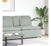 vidaXL Module central de canapé modulable avec coussins gris clair 100 cm