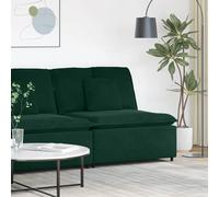 vidaXL Module central de canapé modulable avec coussins vert foncé 100 cm