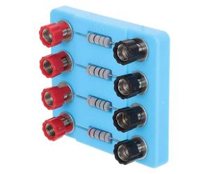 Module de Résistances Fixes Pré-câblé pour Expériences D’électricité | Base Isolante en Plastique, Connexions à Bornes Vissées, Guide Illustré, Apprentissage Pratique en omicile