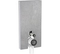 Module de toilettes au sol Geberit Monolith 131003JV5 hauteur 101cm, façade aspect béton, côté aluminium