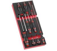 FACOM - Module Mousse de 9 Tournevis PROTWIST - MODM.AT4 - Mousse Haute Densité Bicolore - Visualisation Immédiate des Outils Manquants - Résistance aux Produits Corrosifs - Retenue Optimisée