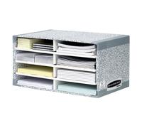 Module de tri carton 8 compartiments gris