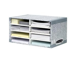 Module de tri carton 8 compartiments gris