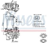 Module de valve EGR électrique 98325 NISSENS pour AUDI SEAT