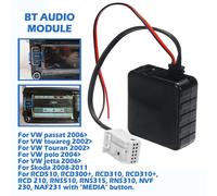 Module de voiture sans fil bluetooth 5.0,adaptateur de câble AUX pour VW RCD510 300 + 310 310 + unité hôte CD,5-12V