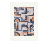 Module design - Tapis géométrique Nuance - Bleu Camel - 170 x 240 CM