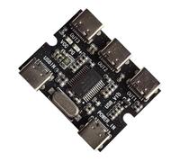 Module d'extension de port d'alimentation de type C 1 entrée 3 sorties adaptateur d'alimentation de charge rapide pour tablettes, ordinateur portable, adaptateur USB C avec port