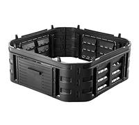 Module d'extension Kadax pour composter de jardin, système de compostage en plastique, module de compost de jardin résistant aux intempéries avec gouttières, module avec porte (260L)
