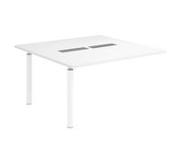 Module d'extension L 140 x P 140 cm pour table modulable Belem blanc piètement blanc - - Bruneau
