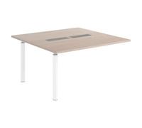 Module d'extension L 140 x P 140 cm pour table modulable Belem chêne clair - pied blanc - - Bruneau
