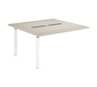 Module d'extension L 140 x P 140 cm pour table modulable Belem peuplier piètement blanc - - Bruneau