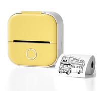 Module d'impression, Mini imprimante Thermique Portable à Impression Rapide, imprimante Photo Bluetooth sans Fil pour Cartes mémoire d'anatomie,Photos, Notes, Cadeau pour Enfants, Yellow