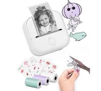 Module d'impression, Mini imprimante Thermique Portable à Impression Rapide, imprimante Photo Bluetooth sans Fil pour Cartes mémoire d'anatomie,Photos, Notes, Cadeau pour Enfants, White