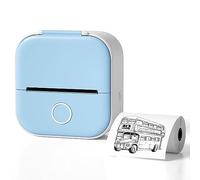 Module d'impression, Mini imprimante Thermique Portable à Impression Rapide, imprimante Photo Bluetooth sans Fil pour Cartes mémoire d'anatomie,Photos, Notes, Cadeau pour Enfants, Blue