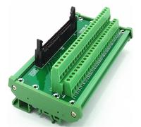Module d'interface sur rail DIN IDC-50, 50 broches, 60 V, 1 A, 24-12 AWG | Embase IDC 2,54 mm vers bornes à vis 5,0 mm for câblage sur rail DIN