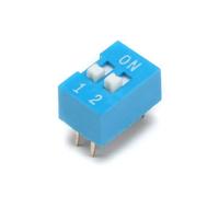 Module d'interrupteur à glissière 5 pièces 1 2 3 4 5 6 7 8 10 12 broches Espacement DIP 2,54 mm(1Pin Blue)