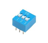 Module d'interrupteur à glissière 5 pièces 1 2 3 4 5 6 7 8 10 12 broches Espacement DIP 2,54 mm(3Pin Blue)