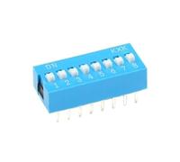 Module d'interrupteur à glissière 5 pièces 1 2 3 4 5 6 7 8 10 12 broches Espacement DIP 2,54 mm(8Pin Blue)