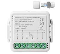 Module d'interrupteur intelligent WiFi pour volet roulant - Module WiFi intelligent avec réglage de la durée de fonctionnement pour rideaux, stores et auvents - Compatible avec Google Home/Smart Life