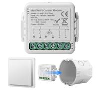 Module d'interrupteur intelligent WiFi Tuya pour volet roulant - 2,4 GHz Alexa Smart - Contrôle par application - Minuterie pour moteur de volet roulant - Fonctionne avec Alexa/Google Home