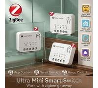 Module d'interrupteur intelligent Zigbee 10A, mini-relais DIY, disjoncteur 1/2/3 voies, contrôle par application, compatible avec Z2MQTT, Home Assistant, Alexa, Alice 1PCS