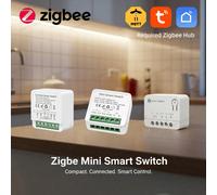 Module d'interrupteur intelligent Zigbee Mini 10A/16A, relais intelligent 1/2/3 canaux en option, disjoncteur d'automatisation pour Tuya Z2M Alexa Google Home