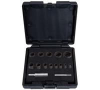 KS Tools - Coffret de douilles à chocs 913.1460 - vis/écrous abîmés 6-27 mm 1/4''+1/2'' - 15 pièces