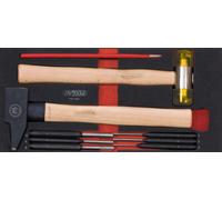 Module d'outils de frappe manche bois, 9 pièces KS TOOLS 713.1101